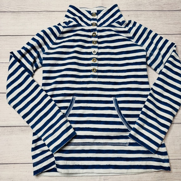 Lilly Pulitzer Tops - Lilly Pulitzer Captain Pullover Blue White Positano Stripe Size Small